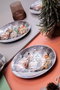 Hermia Juego de Servir Pasteles de Porcelana, 6 Piezas, Multicolor